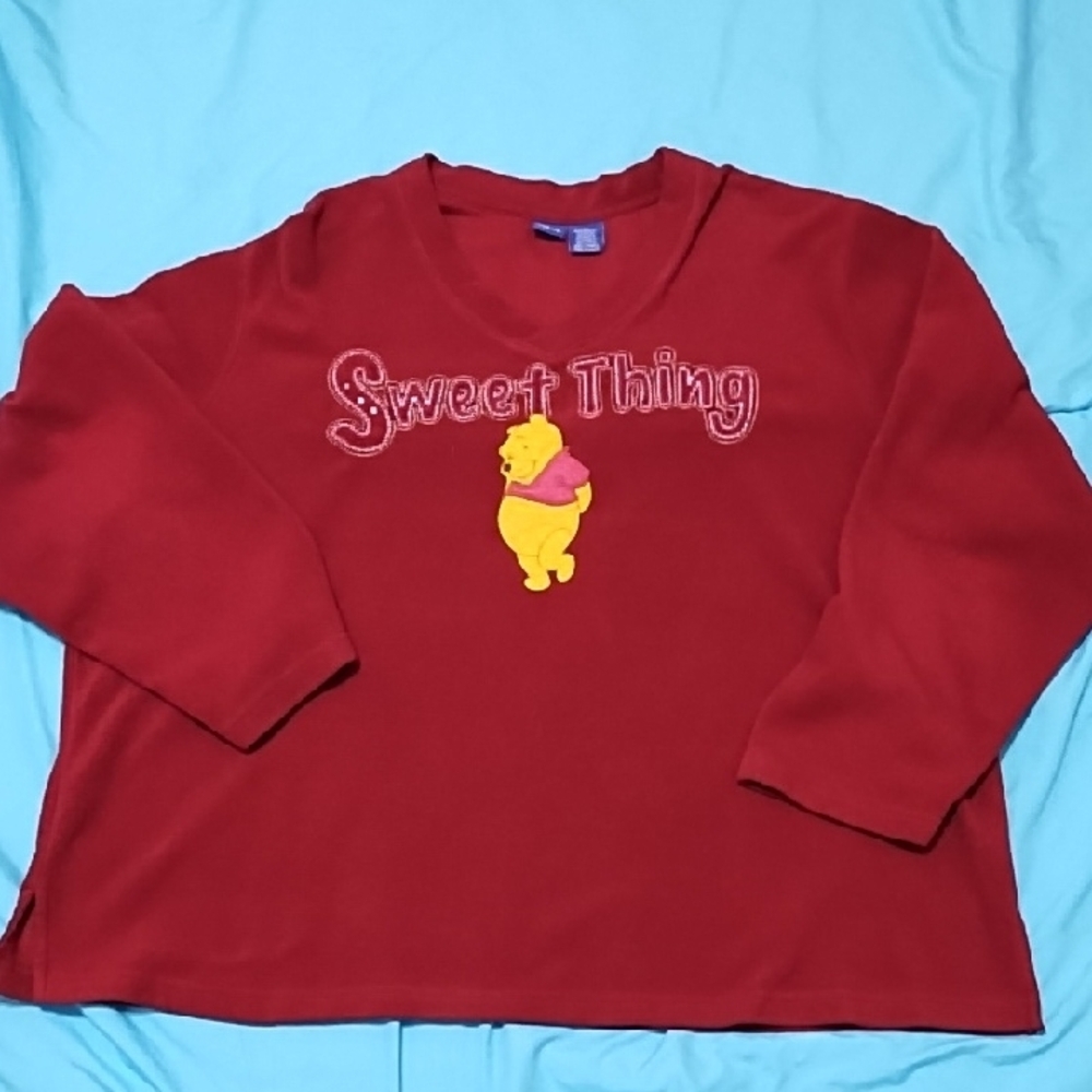 Winnie The Pooh "Sweet Thing" Red Sweatshirt 3X